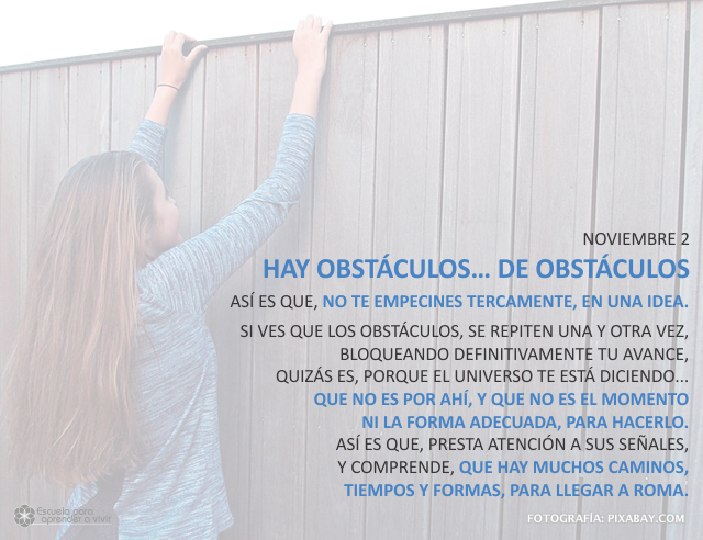 Hay obstáculos... de obstáculos